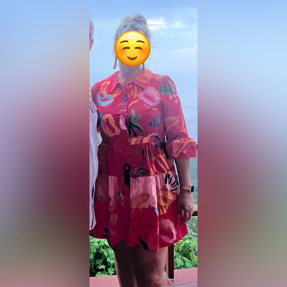 FARM Rio Mixed Fruits Ocean Mini Dress - Picture 9 of 9
